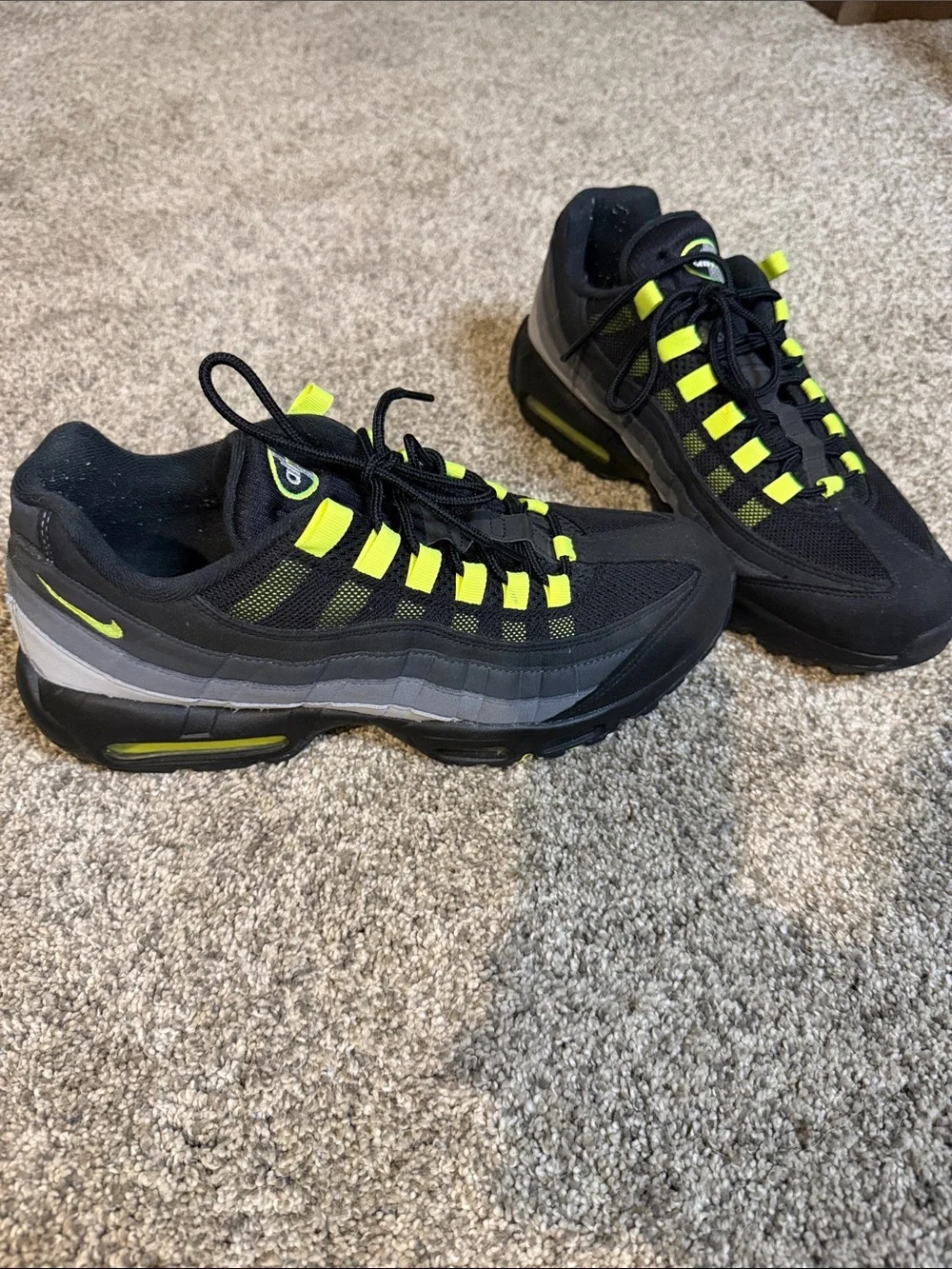 Nike Air Max 95 Black with Neon Yellow Accents